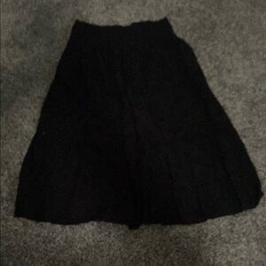 Elegant Black Women's Eyelet Skirt